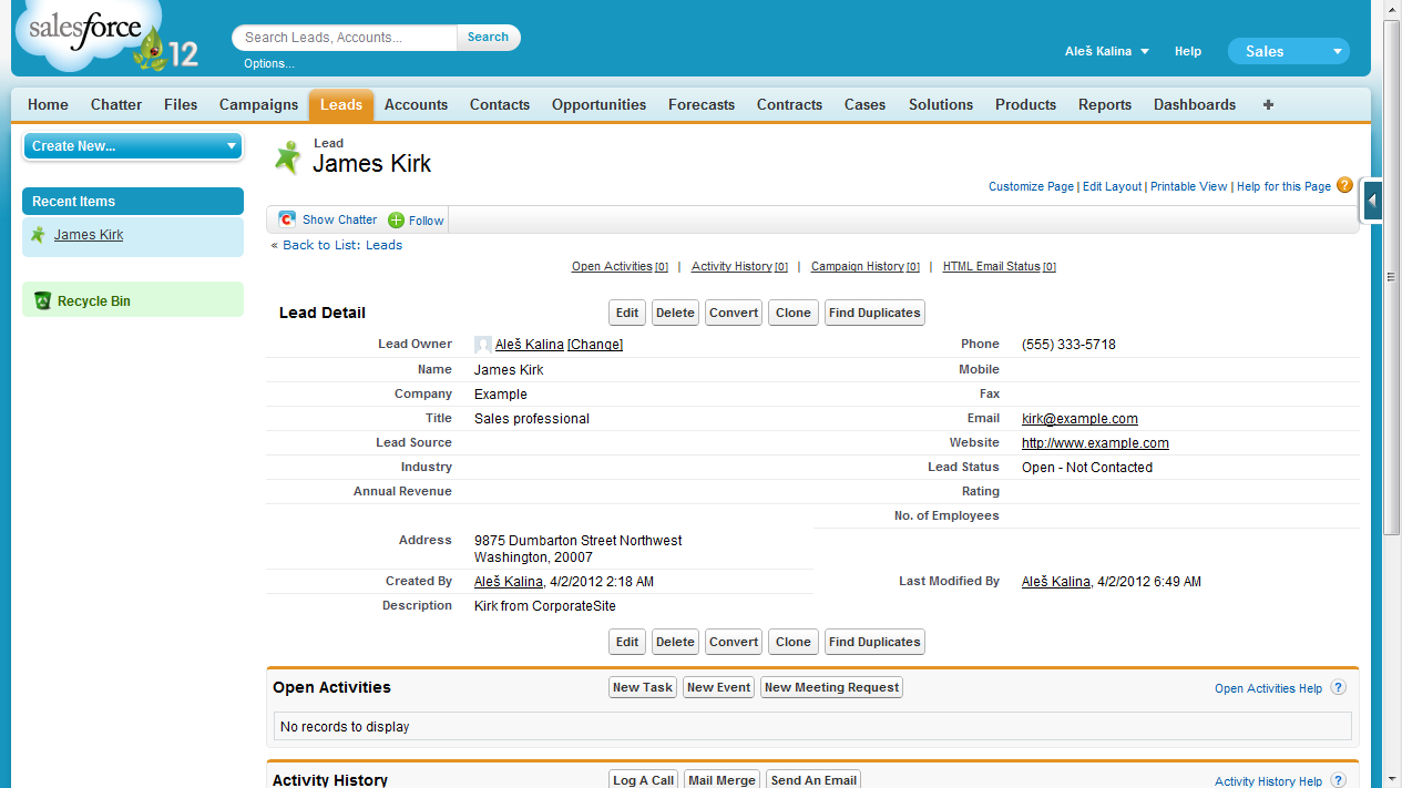 Salesforce Sales Cloud Software Screenshot 6