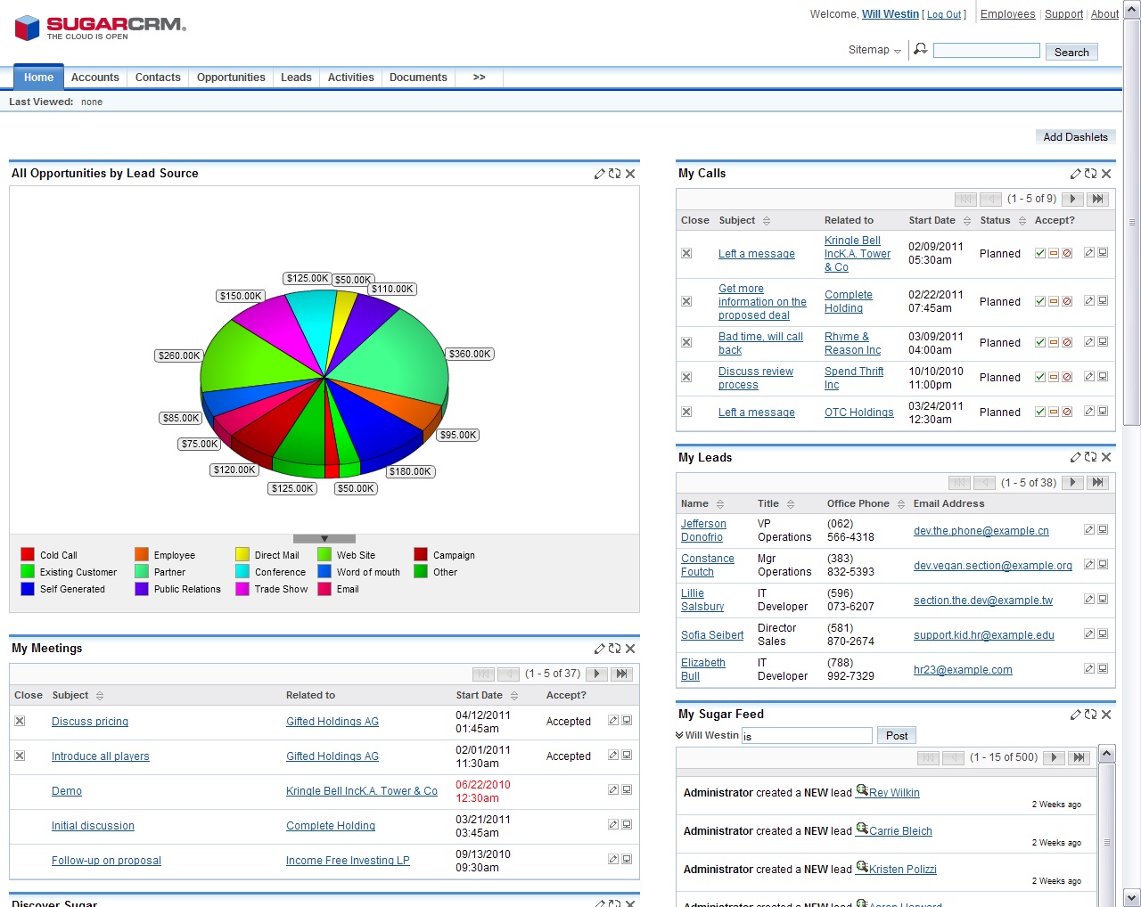 SugarCRM Software Screenshot 2