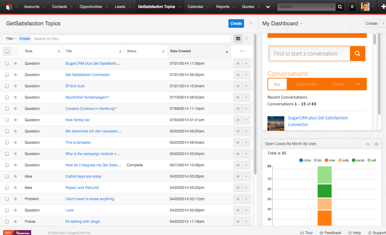 SugarCRM Software Screenshot 3