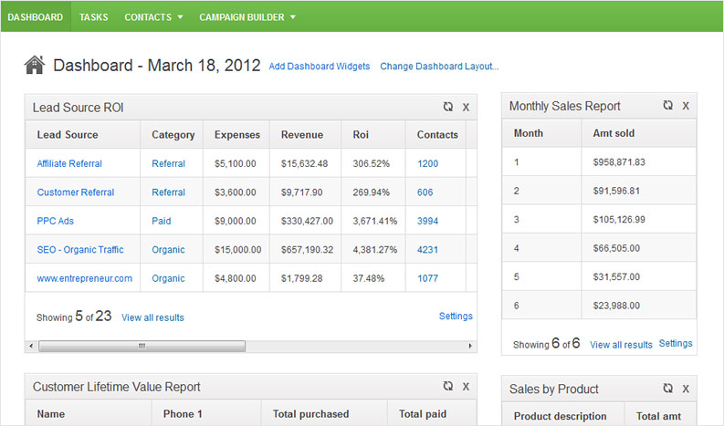 Infusionsoft CRM Software Screenshot 3