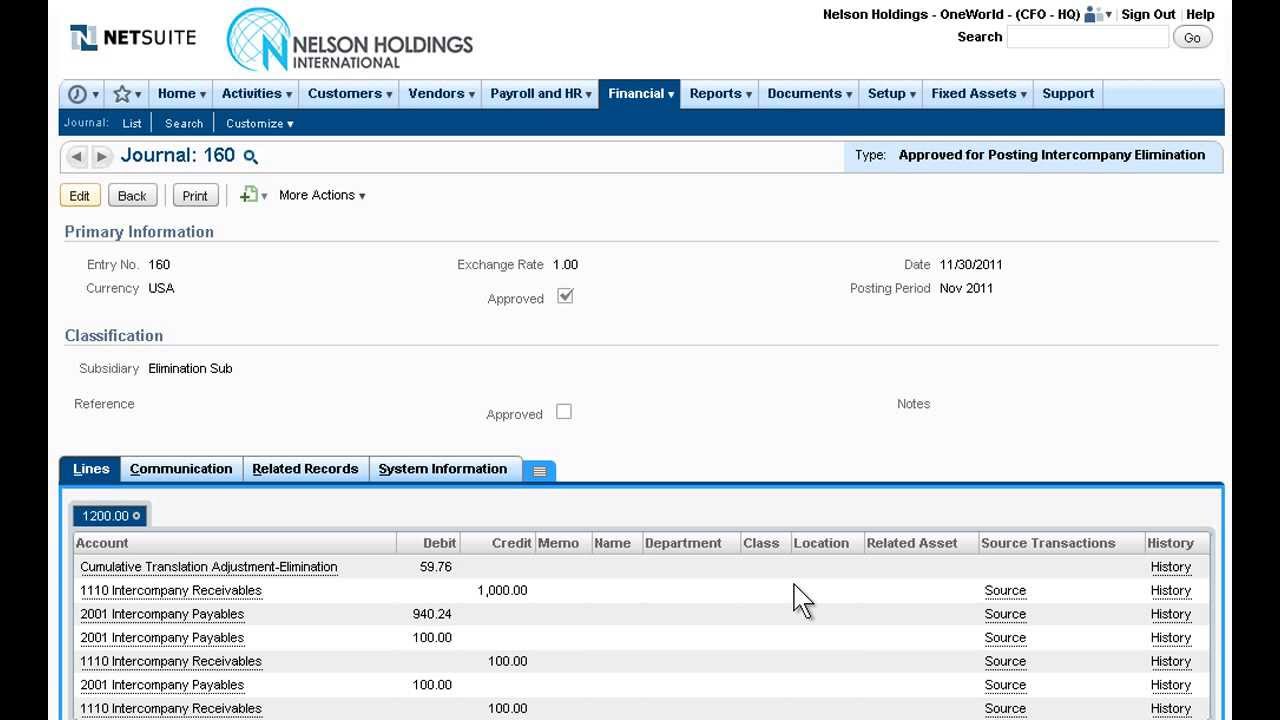 NetSuite Software Screenshot 3