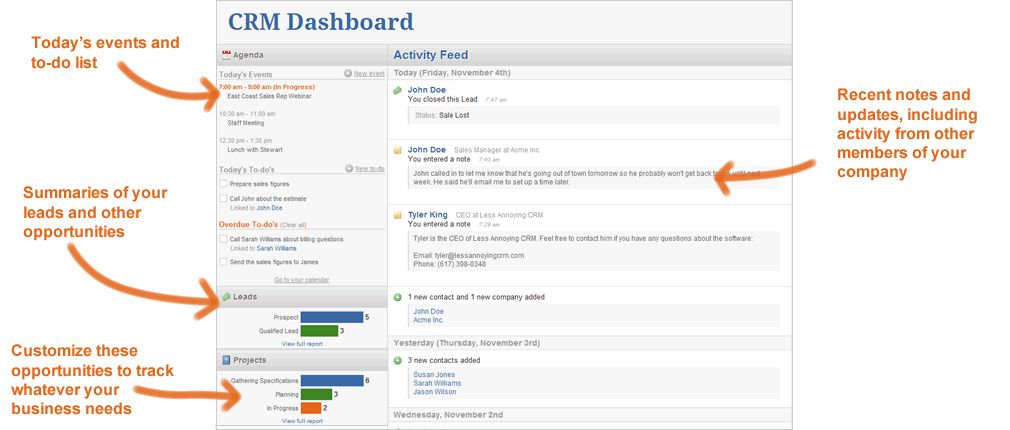 Less Annoying Crm Software Screenshot 2