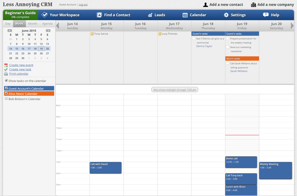 Less Annoying Crm Software Screenshot 4