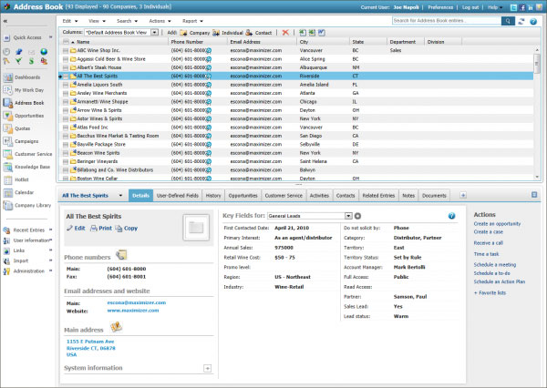Maximizer CRM Software Screenshot 2