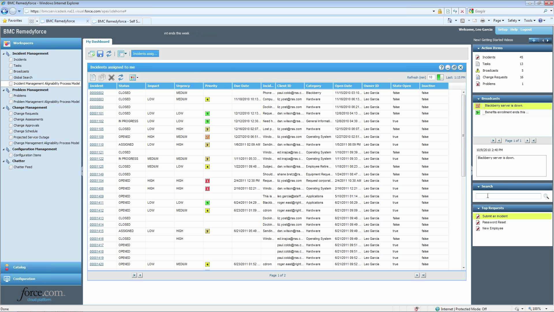 BMC Remedyforce  Software Screenshot 6