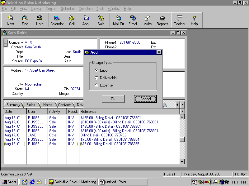 GoldMine Software Screenshot 4