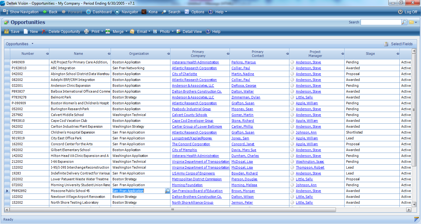 Deltek Vision Software Screenshot 4