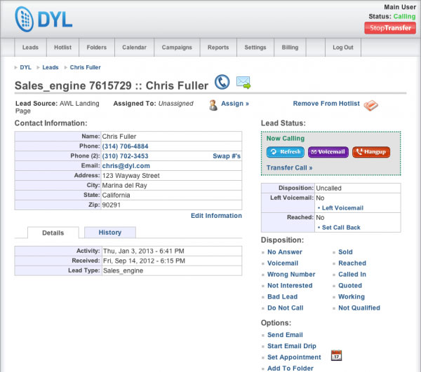 DYL Lead Manager Software Screenshot 4
