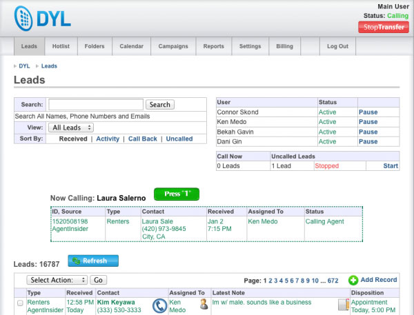 DYL Lead Manager Software Screenshot 5