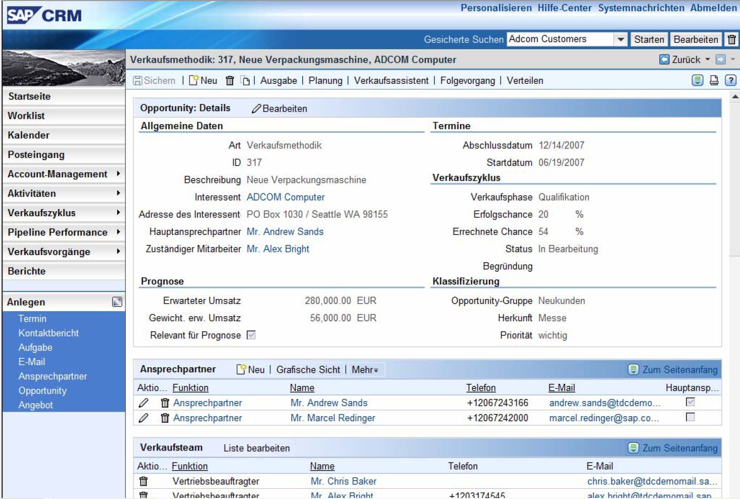 Sap CRM Software Screenshot 1