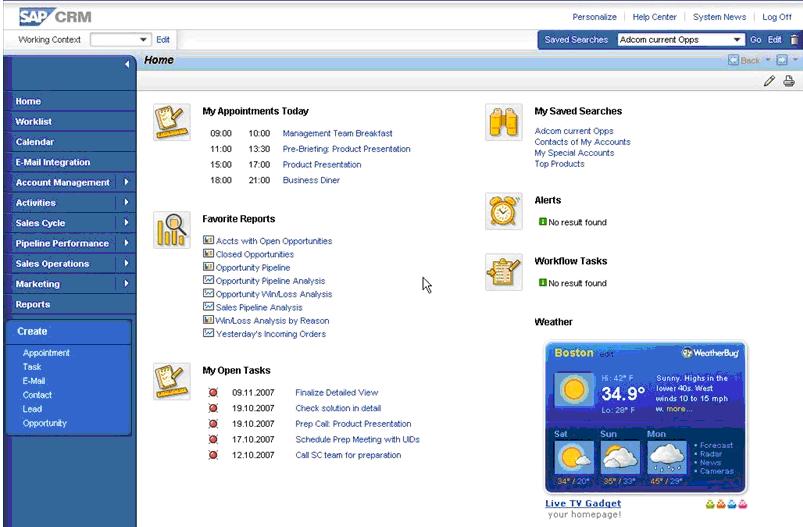 Sap CRM Software Screenshot 2