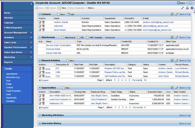 Sap CRM Software Screenshot 4