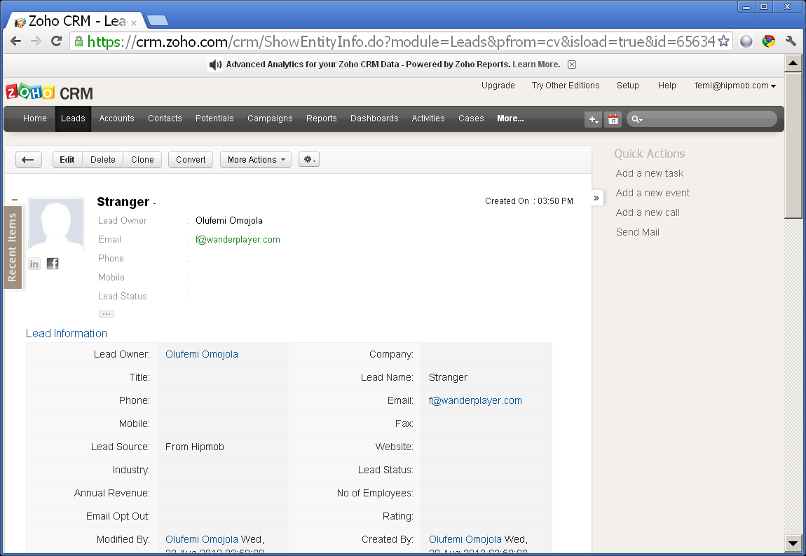 Zoho CRM Software Screenshot 5.