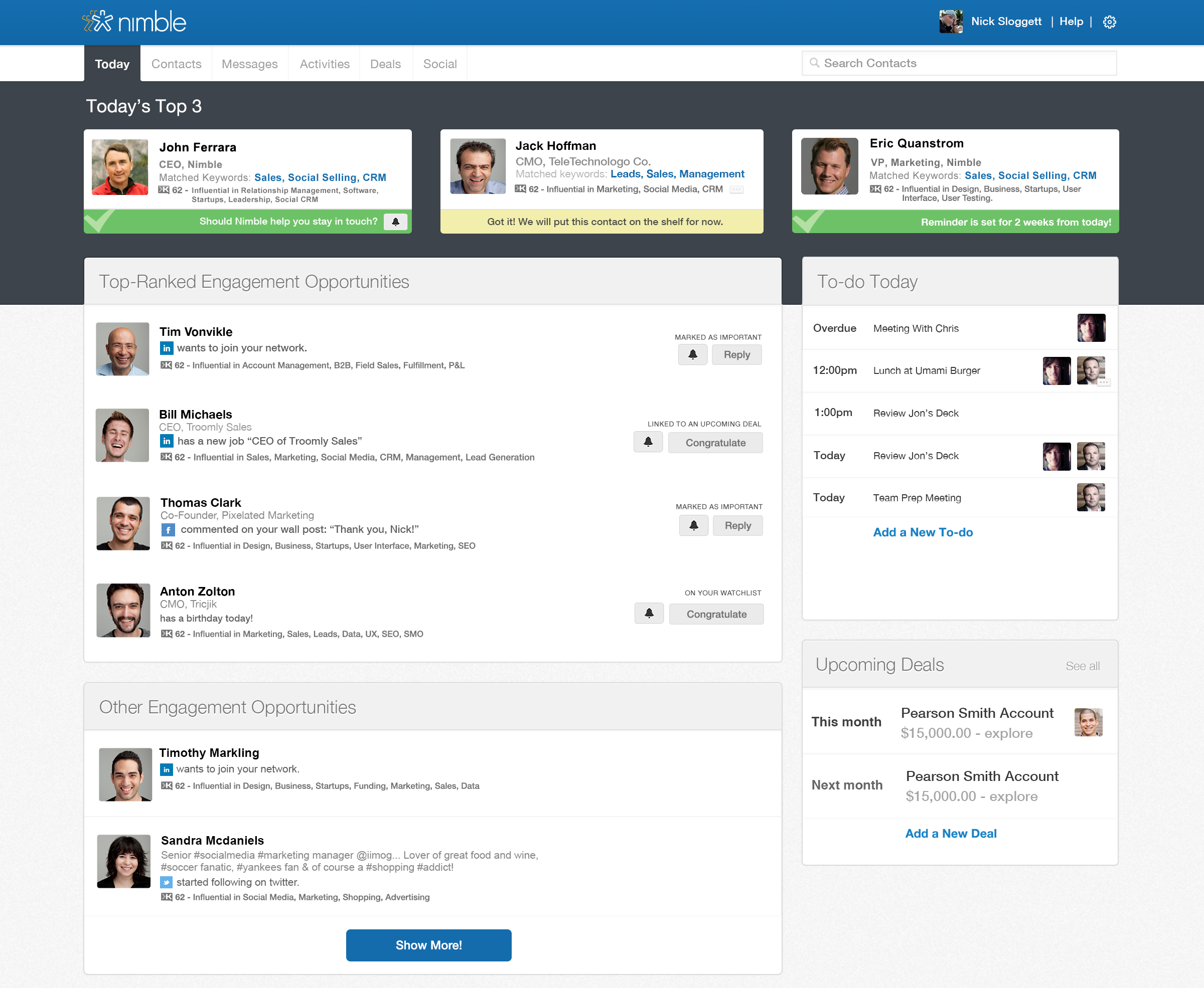 Nimble CRM Software Screenshot 2