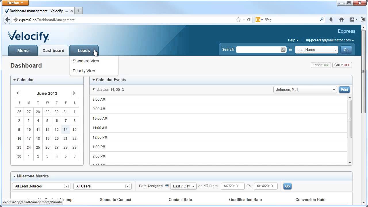 Velocify CRM Software Screenshot 3